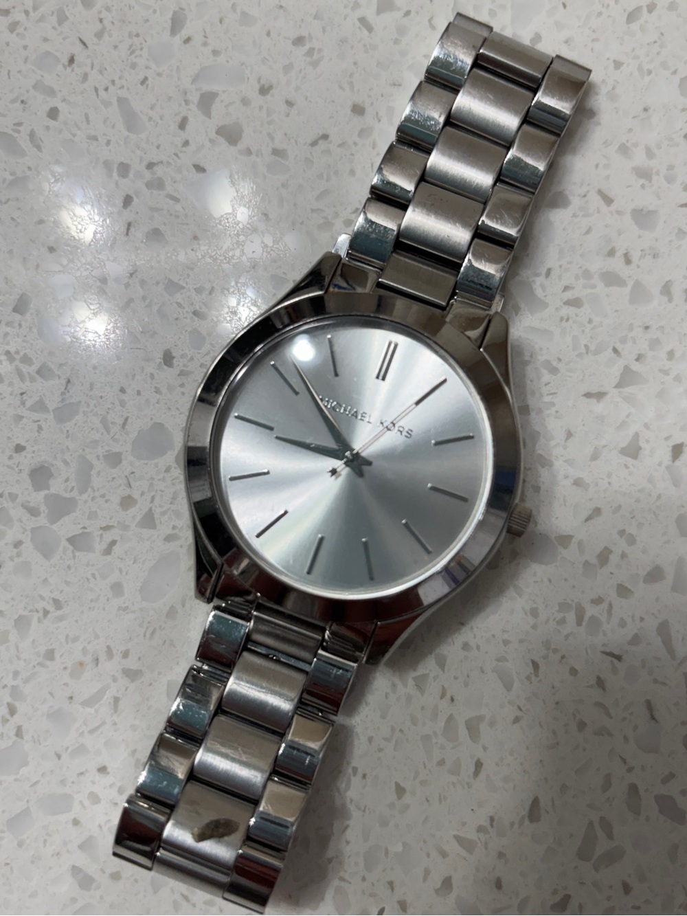 Michael Kors Slim Runway Silver-Tone Watch